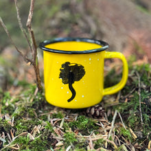 Load image into Gallery viewer, Chanterelle Mushroom - Mini Enamel Campfire Espresso Mugs or Ornaments 3oz
