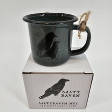 Load image into Gallery viewer, Celestial Raven - Mini Enamel Campfire Espresso Mugs or Ornaments 3oz
