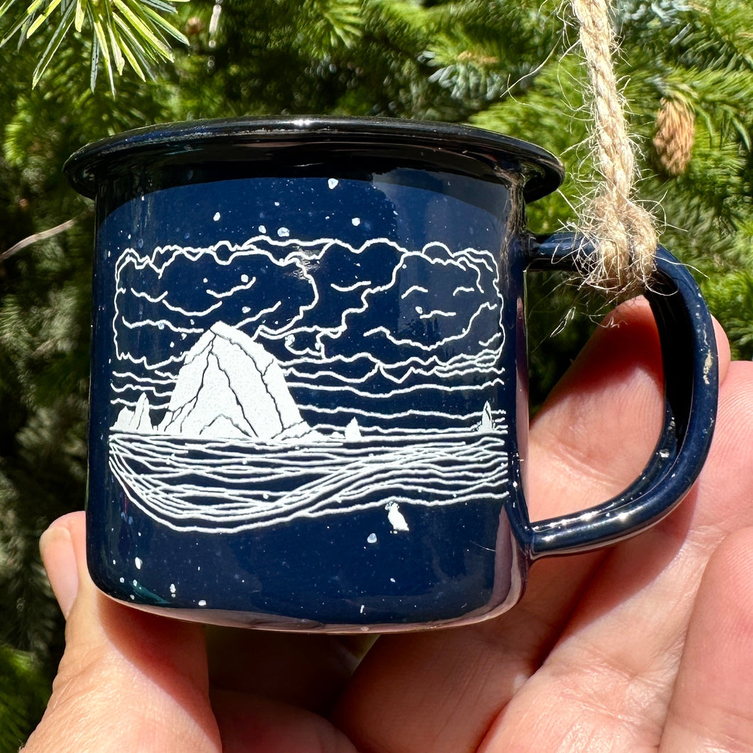 Haystack - Mini Enamel Campfire Espresso Mugs or Ornaments 3oz