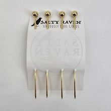 Load image into Gallery viewer, Cocktail Picks 4 Pack  - Gold or Silver Finish
