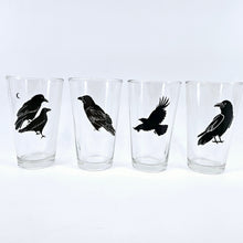 Load image into Gallery viewer, &quot;All The Ravens&quot; Pint Glass Boxed 4 Pack Set
