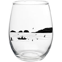 Load image into Gallery viewer, Bay Bounty Stemless Wine Glass
