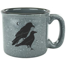 Load image into Gallery viewer, Celestial Ravens Grey Ceramic Campfire Mug
