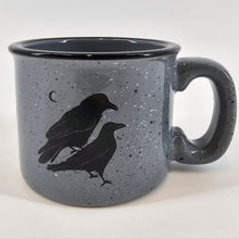 Load image into Gallery viewer, Celestial Ravens Grey Ceramic Campfire Mug
