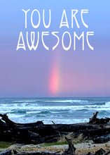 Load image into Gallery viewer, Rainbow &quot;You are Awesome&quot; Blank Greeting Card
