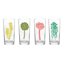 Load image into Gallery viewer, 4 Pack Boxed Set Succulent Garden Color Tall Collins Glasses
